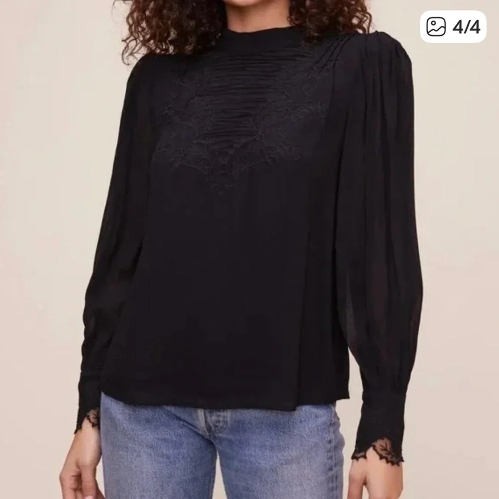 ASTR the Label Monarch Black Women's Top, Medium EUC - Picture 4 of 9